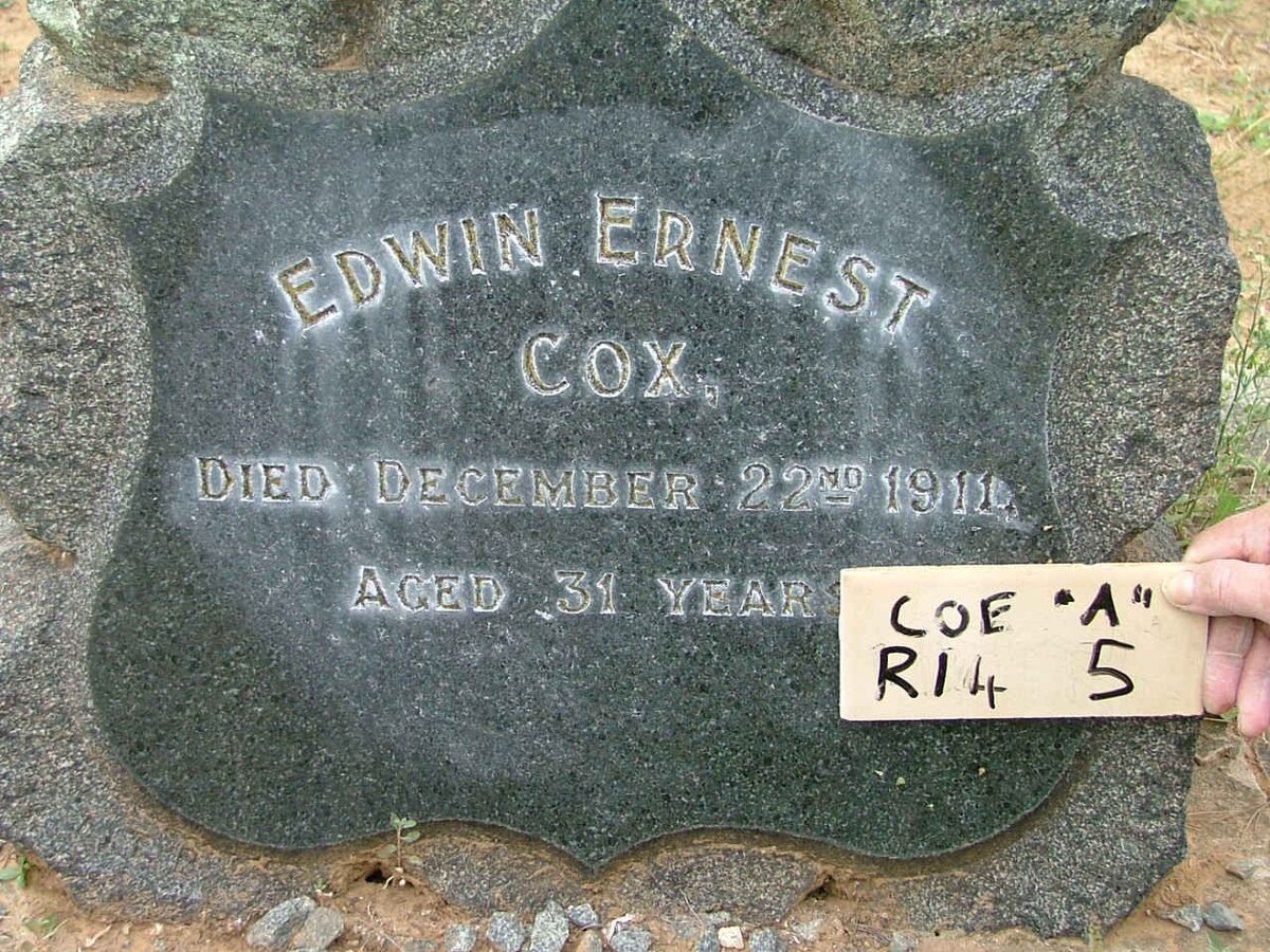 COX Edwin Ernest -1911