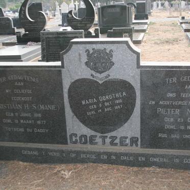 COETZER Christiaan H.S. 1916-1977 &amp; Maria Dorothea 1910-1987 :: COETZER Pieter Napoleon 1945-1967