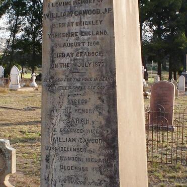 CAWOOD William 1800-1877 &amp; Sarah 1815-1888