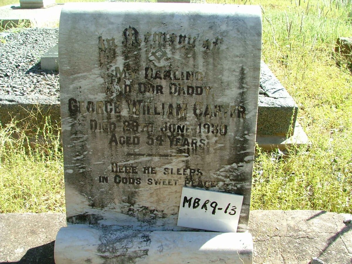 CARTER George William -1930