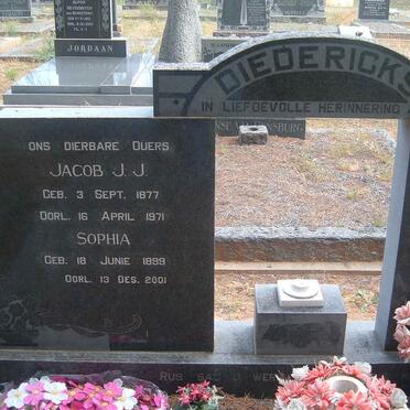 DIEDERICKS Jacob J.J. 1877-1971 &amp; Sophia 1899-2001 :: DIEDERICKS Martha 1933-2001
