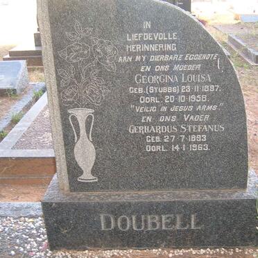DOUBELL Gerhardus Stefanus 1893-1963 &amp; Georgina Louisa STUBBS 1897-1958