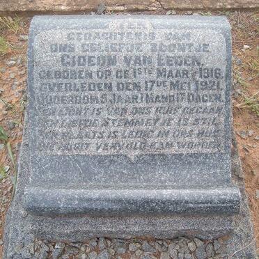 EEDEN Gideon, van 1916-1921