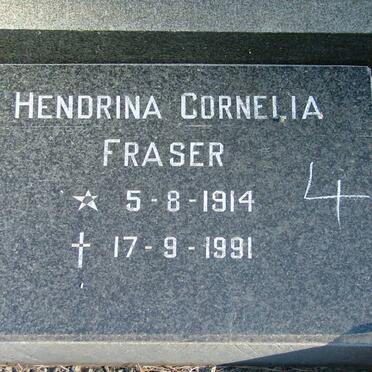 FRASER Hendrina Cornelia 1914-1991