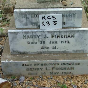 FINCHAM Harry J. 1919 :: FINCHAM Henry L. -1923