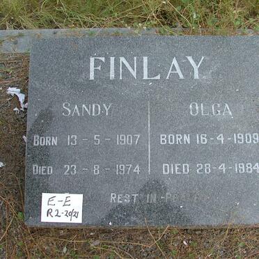 FINLAY Sandy 1907-1974 &amp; Olga 1909-1984