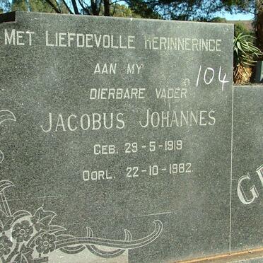 GERBER Jacobus Johannes 1919-1982