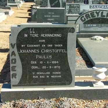 GREYLING Johannes Christoffel Paulus 1894-1970 &amp; Johanna Maria Magdalena DE LANGE 1894-1980 