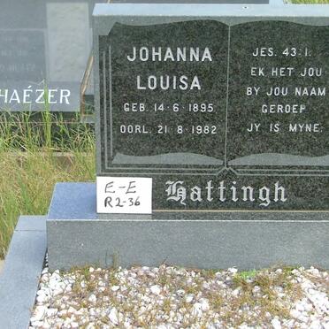 HATTINGH Johanna Louisa 1895-1982