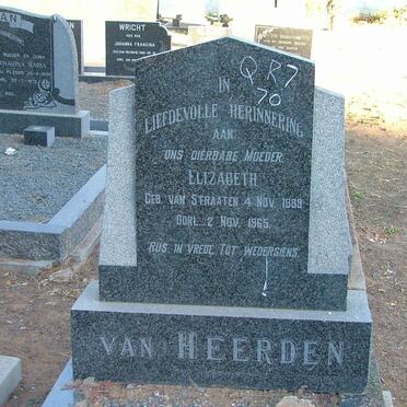 HEERDEN Elizabeth, van nee VAN STRAATEN 1889-1965
