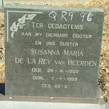 HEERDEN Susanna Maria De La Rey, van 1902-1969