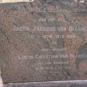 HEERDEN Jacob Jacobus, van 1870-1926 &amp; Lucya Christina VAN RENSBURG 1878-1920