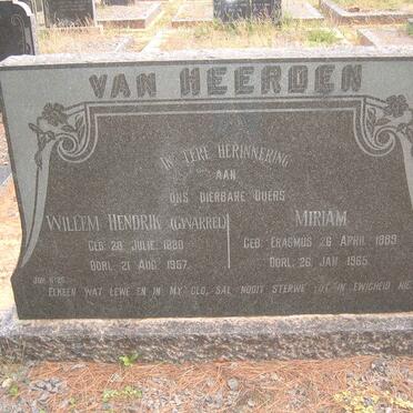 HEERDEN Willem Hendrik, van 1880-1957 &amp; Miriam ERASMUS 1889-1965