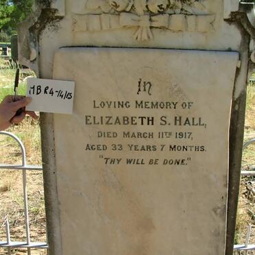 HALL Elizabeth S. -1917