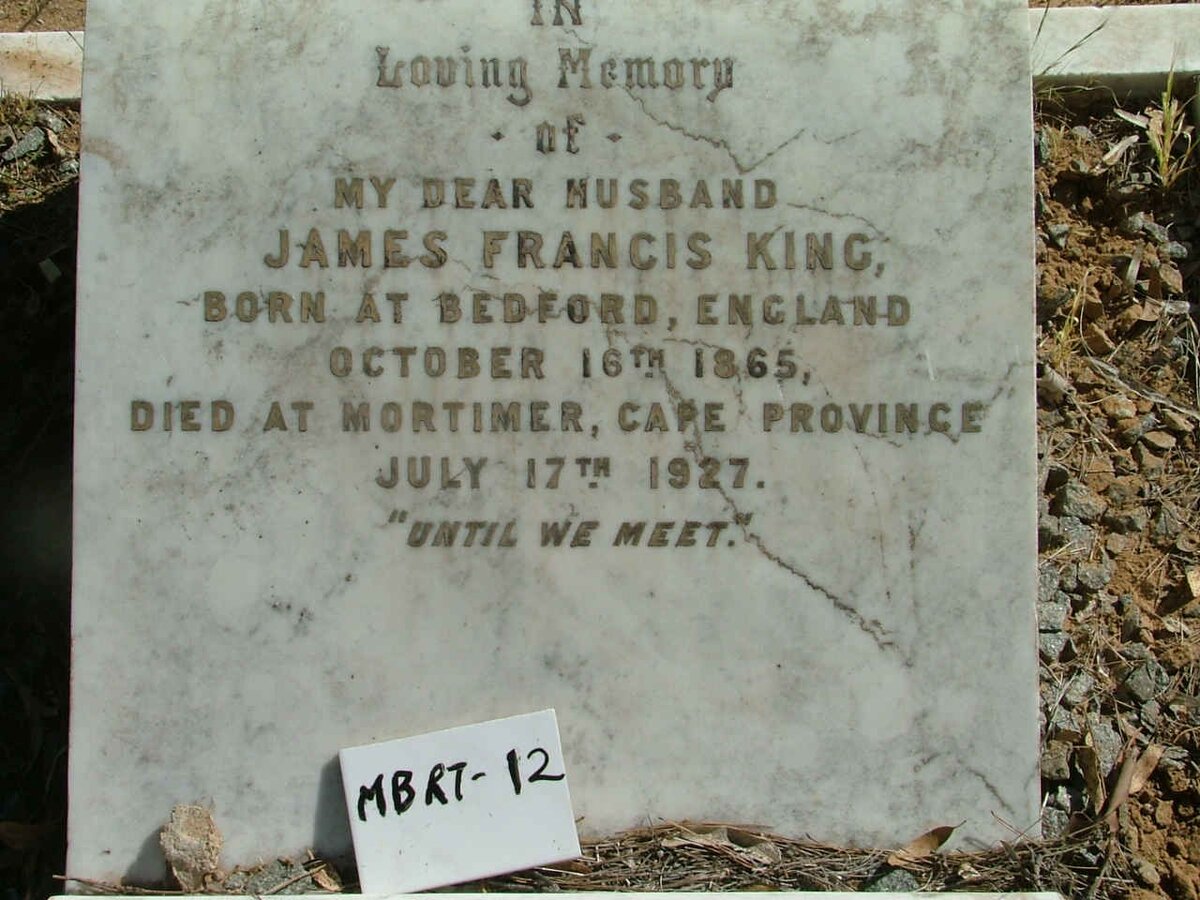 KING James Francis 1865-1927