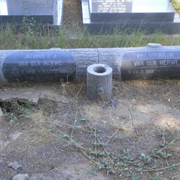 MERWE Jacobus C.J., van der 1900-1968 &amp; Philippina W. 1913-