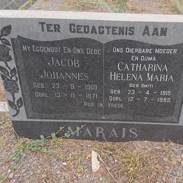 MARAIS Jacob Johannes 1909-1971 &amp; Catharina Helena Maria SMIT 1915-1985