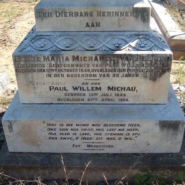 MICHAU Paul Willem 1845-1928 &amp; Elsje Maria VAN HEERDEN 1848-1900