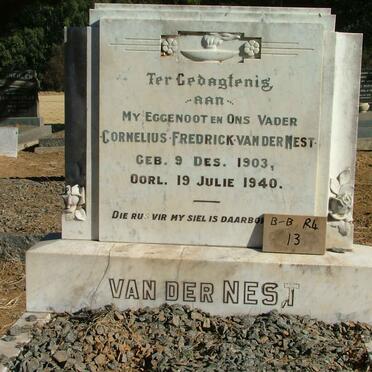 NEST Cornelius Fredrick, van der 1903-1940
