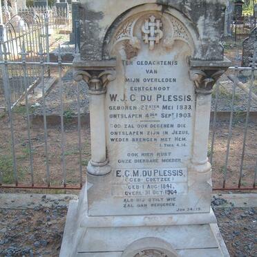 PLESSIS W.J.C.,du 1833-1903 &amp; E.C.M. COETZEE 1841-1904