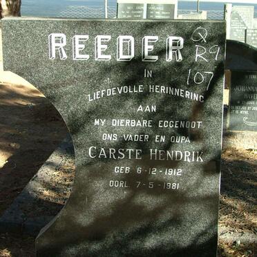 RHEEDER Carste Hendrik 1912-1981