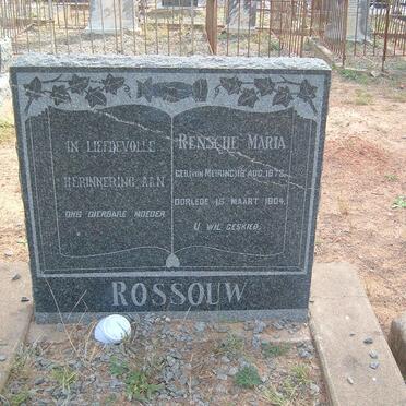 ROSSOUW Rensche Maria nee VON MEIRING 1872-1904