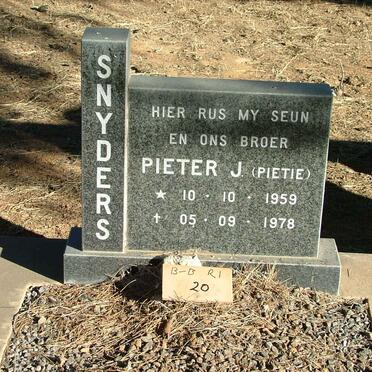 SNYDERS Pieter J. 1959-1978