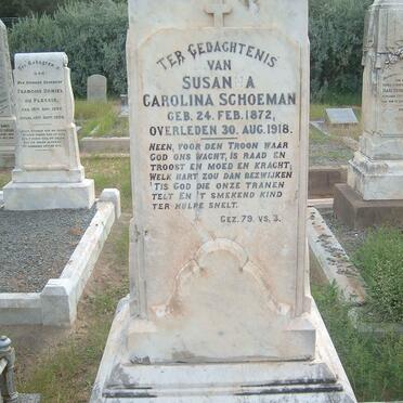 SCHOEMAN Susanna Carolina 1872-1918