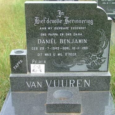VUUREN Daniel Benjamin, van 1945-1981