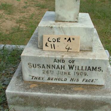 WILLIAMS Susannah -1909