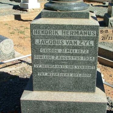 ZYL Hendrik Hermanus Jacobus, van 1872-1934 &amp; Elizabeth Theresa VAN DER BURGH 1873-1960