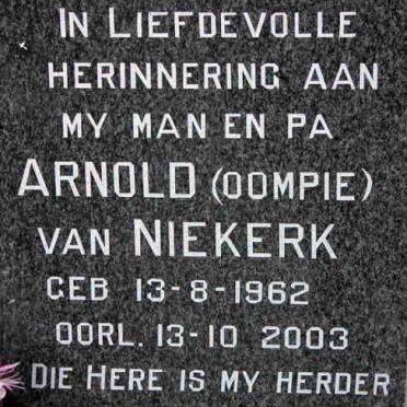 NIEKERK Arnold, van 1962-2003