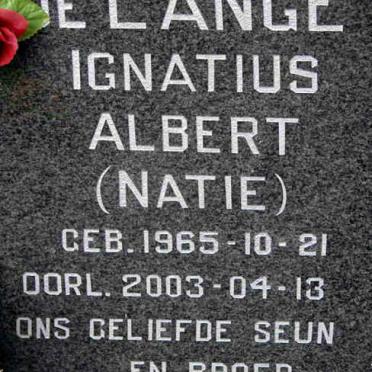 LANGE Ignatius Albert, de 1965-2003