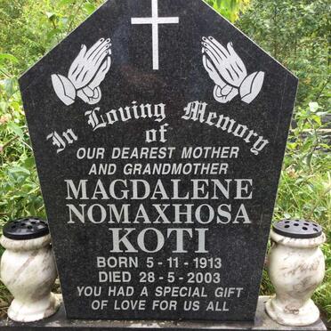 KOTI Magdalene Nomaxhosa 1913-2003