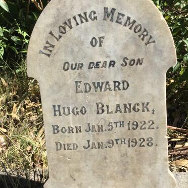 BLANCK Edward Hugo 1922-1928