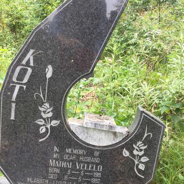 KOTI Mathai Velelo 1919-1992