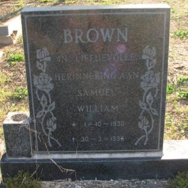 BROWN Samuel William 1930-1996