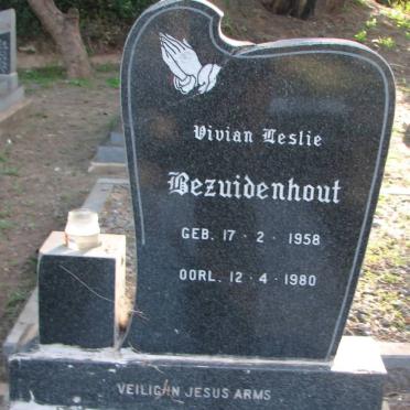 BEZUIDENHOUT Vivian Leslie 1958-1980