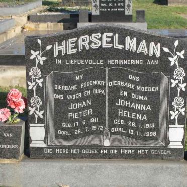 HERSELMAN Johan Pieter 1911-1972 &amp; Johanna Helena 1913-1998