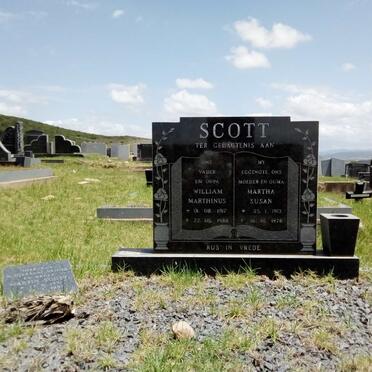 SCOTT William Marthinus 1917-1988 & Martha Susan 1913-1976 :: SCOTT Martin 1951-1993