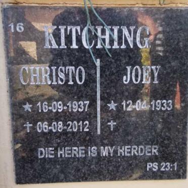 KITCHING Christo 1937-2012  &amp; Joey 1933-