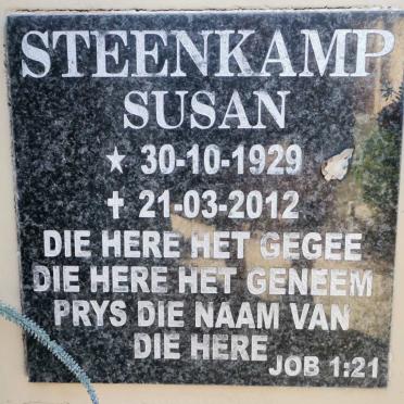 STEENKAMP Susan 1929-2012