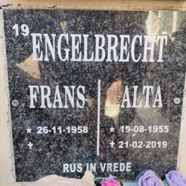 ENGELBRECHT Frans 1958- &amp; Alta 1955-2019