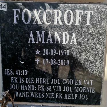 FOXCROFT Amanda 1970-2010