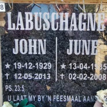 LABUSHAGNE John 1929-2013 &amp; June 1935-2008