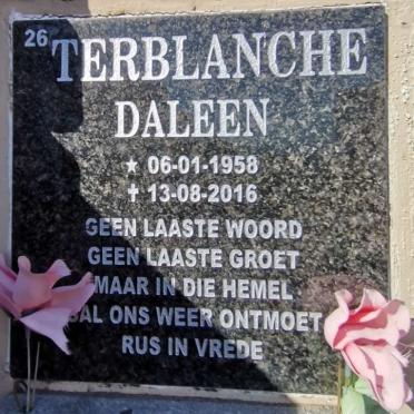 TERBLANCHE Daleen 1958-2016