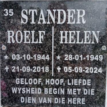 STANDER Roelf 1944-2018 & Helen 1949-2024