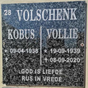 VOLSCHENK Kobus 1938- &amp; Vollie 1939-2020