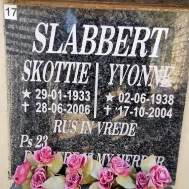 SLABBERT Skottie 1933-2006 &amp; Yvonne 1938-2004