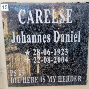 CARELSE Johannes Daniel 1923-2004